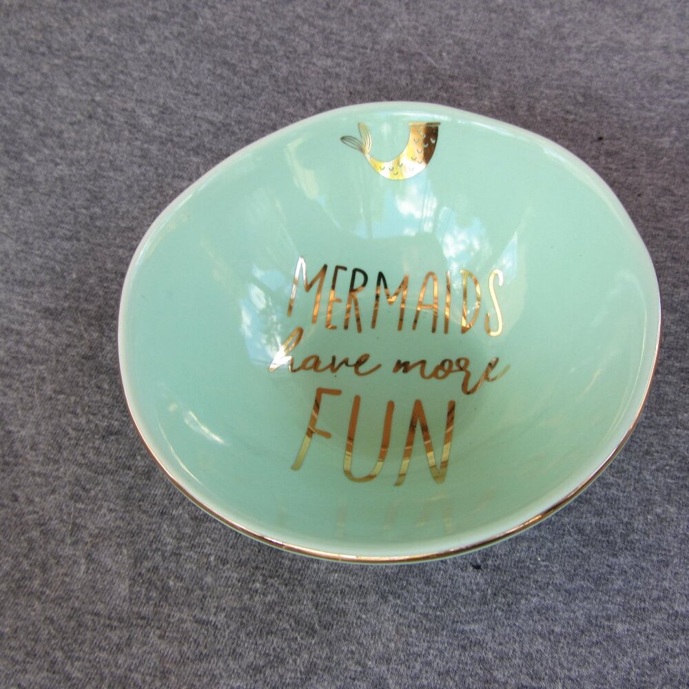 3 for $40 - mermaids have more fun trinket tray slant (w3005)